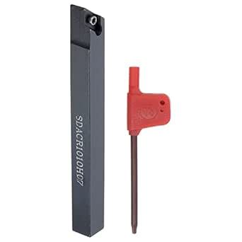 uxcell Indexable CNC Lathe Turning Tool Holder, 90Ã‚° SDACR1010H07 3/8 ...