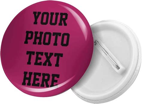 Buy Custom Buttons with Picture Design Your Own Image Text Logo for ...
