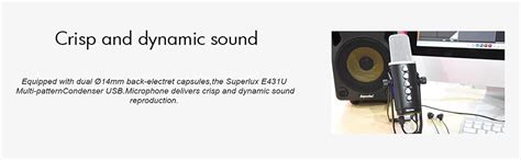 Superlux USB Condenser Microphone – Multi-Pattern Studio Mic with 24 ...