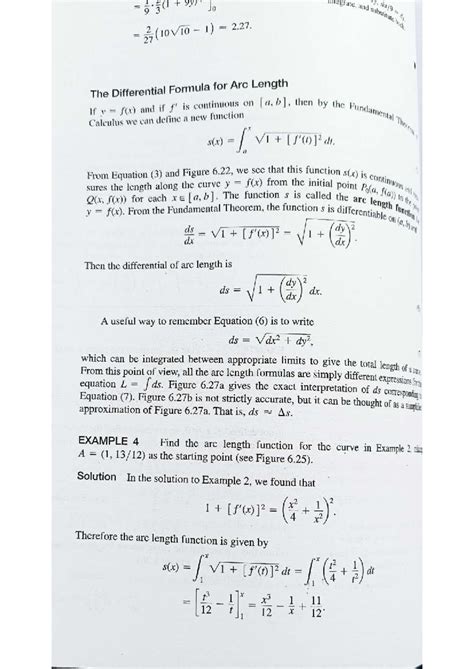 Calculus: Arc Length Differential Formula - ACE 2025 - Studocu