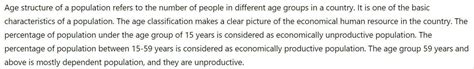 geography age structure - Brainly.in