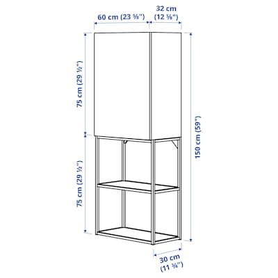 ENHET storage combination, anthracite/white, 60x32x150 cm (235/8x125 ...