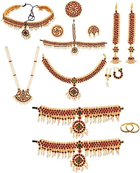 Buy Dreams@Bharathanatiyam Kuchipudi Dance Fashion Jewel Set of 12 ...