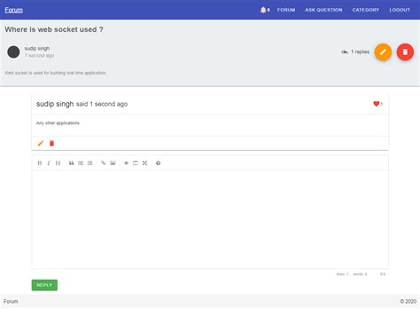 Functional Example of Forum Web App 的图像结果