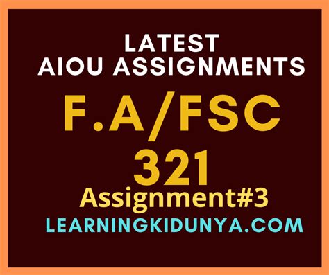 Image result for AIOU Code 321 Assignment