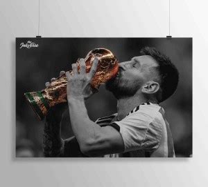 Messi World Cup Metal poster Fine Art Print - Sports posters in India ...