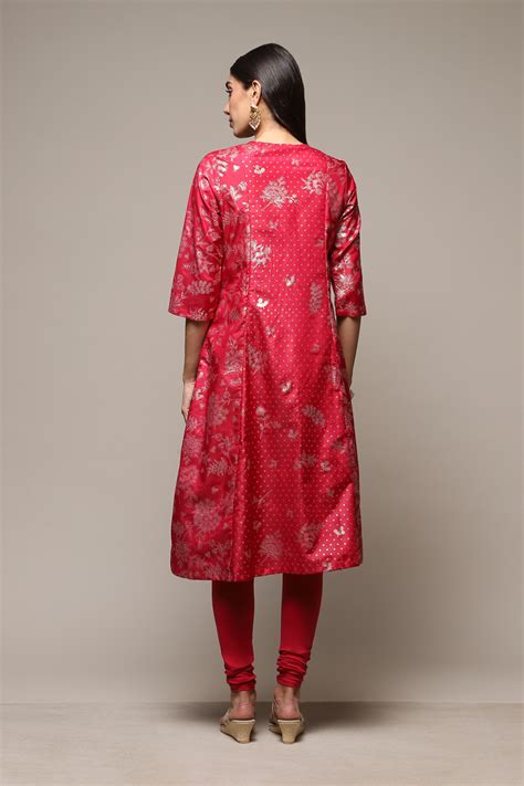 Fuschia Art Silk Flared 2 Piece Set