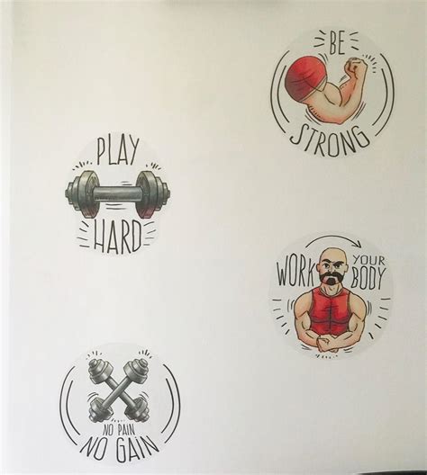 Rawpockets Decals ' Gym Quotes Combo ' Medium Size Wall Sticker (Wall ...
