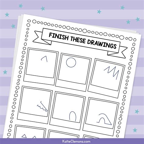 Finish These Drawing Printable Activities for Kids Art Project: How to ...