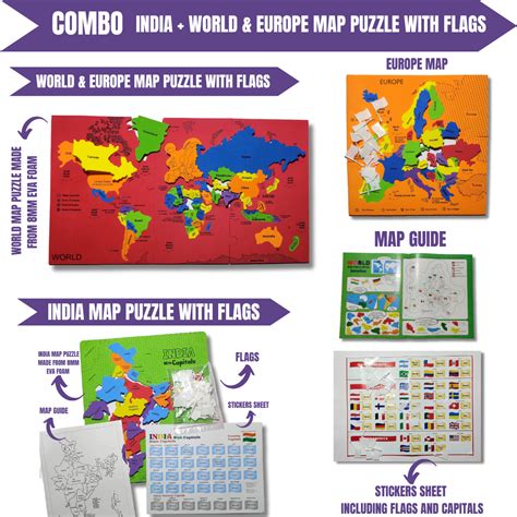 INDIA/WORLD/EUROPE MAP PUZZLE - Level Up Your Kid's Learning – Troyo