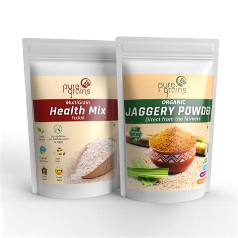 Puregrains Multigrain Health Mix Powder and Jaggery Powder | No ...