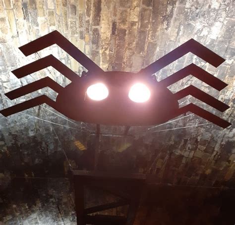 Spider eyes light up Cobweb Bridge