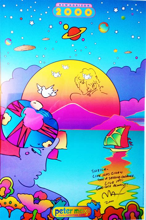 Sunrise 1999 offset litho peter max signed – Artofit