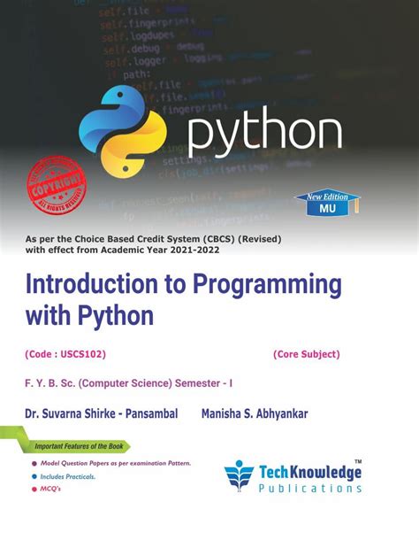 Buy Introduction to Programming with python For Mumbai University F.Y.B ...