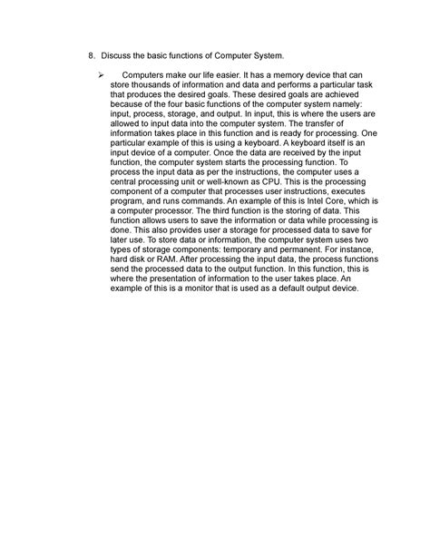 Image result for Function of Computer System