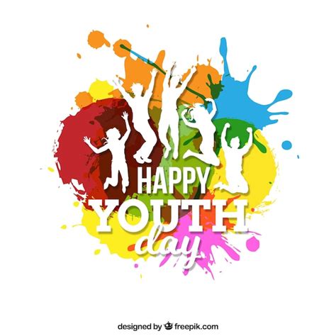 Background of colorful spots with silhouettes of people | Premium Vector