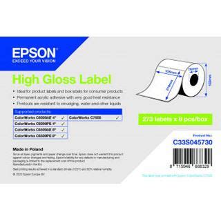 Epson High Gloss Label - Die-Cut: 105mm x 210mm, 273 labels - Etiketten ...