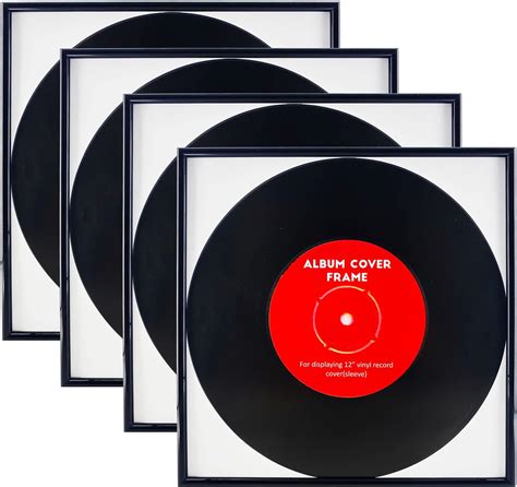 Amazon.com: 4 Pack Black Music Album Frames 12.5 x 12.5 Inch Aluminum ...