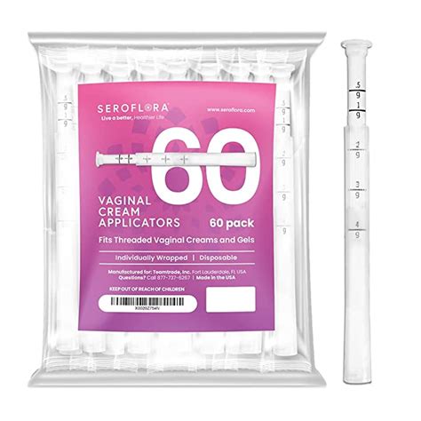 Seroflora Disposable Vaginal Cream Applicators - Fits Premarin, Estrace ...