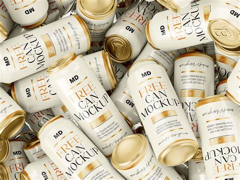 Free soda cans mockup - Instant Download