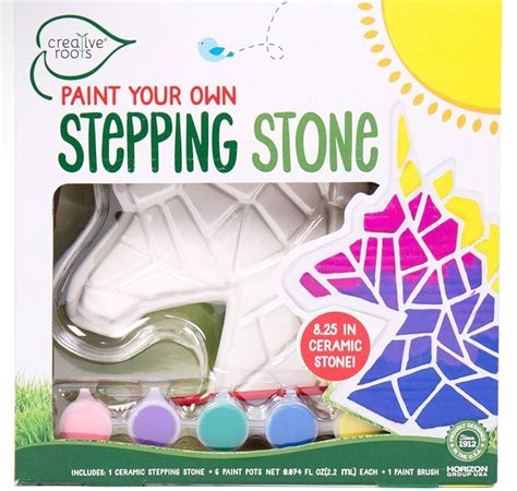 Creative Roots Paint Your Own Unicorn Stepping Stone Kids Art Painting ...