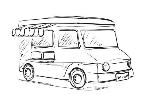 How To Draw A Simple Food Truck at Erica Lynn blog