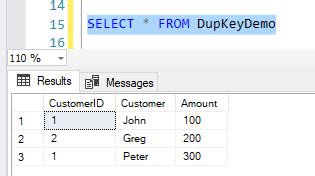 Image result for SQL Server Duplicate Key Error Code