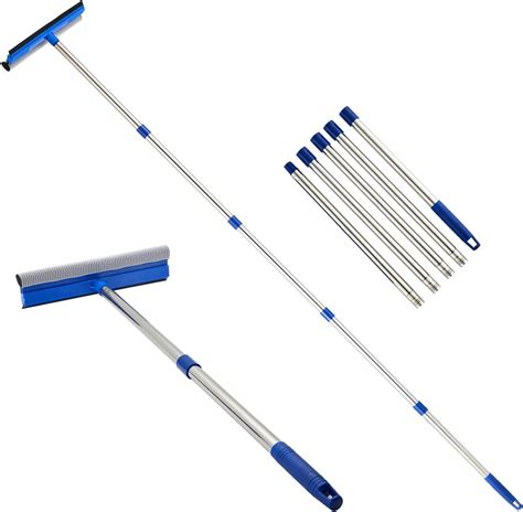 72" Telescopic Window Squeegee Cleaner Glass Cleaning Tool Extendable ...