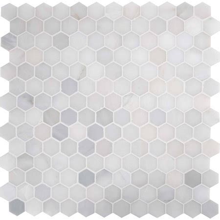 Msi Greecian White Hexagon 12 In. X 11.75 In. X 10Mm Polished Marble ...