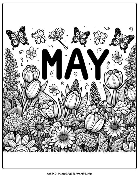 May Coloring Page