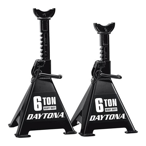 6 Ton Heavy Duty Ratcheting Jack Stands, Black