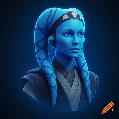 Hologram of a female twi'lek Jedi from Star Wars on Craiyon