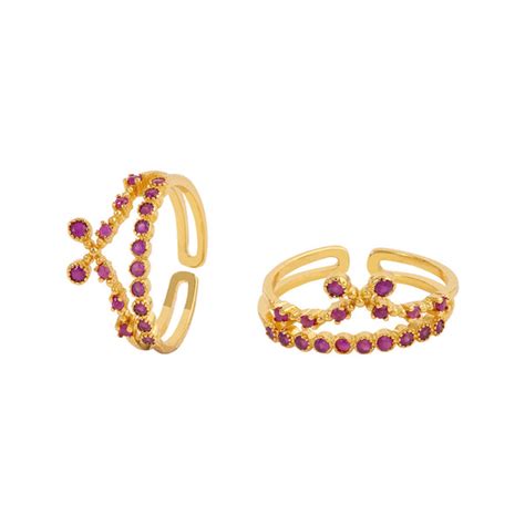 American Diamond Bow Motif Toe Rings – VOYLLA
