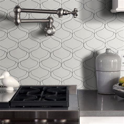 Emser Mythos 11" x 12" Pressed Matte Arabesque Ceramic Mosaic