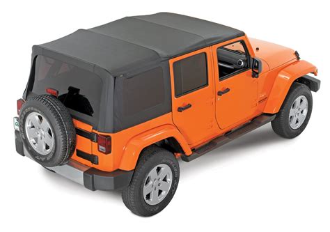 QuadraTop Replacement Soft Top with Tinted Windows in Black Diamond for 07-18 Jeep Wrangler ...