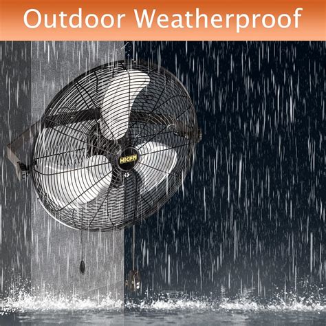 Buy HICFM 4600 CFM 18 inch Outdoor High Velocity Wall Mounted Fan with ...