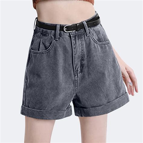HaoXianJian Plus Size Womens Jean Shorts Hight Rise Stretch Denim ...