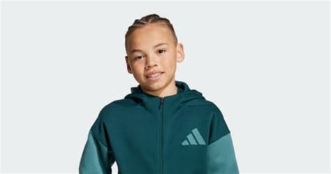 adidas Z.N.E. Full-Zip Colorblocked Hoodie Kids - Green | Free Shipping ...
