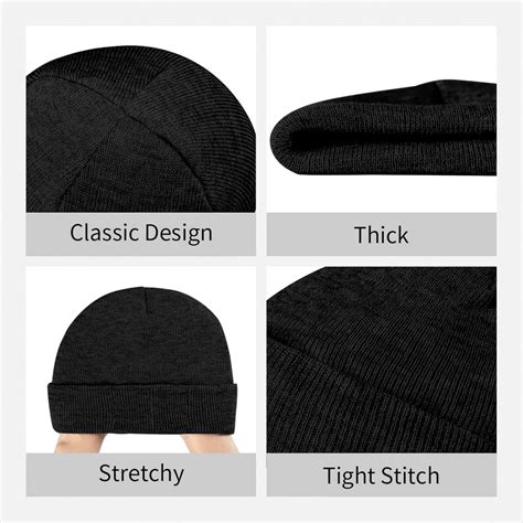 Buy Seal of Maine Black Knitted Wool Cap, Acrylic Material, Soft and ...