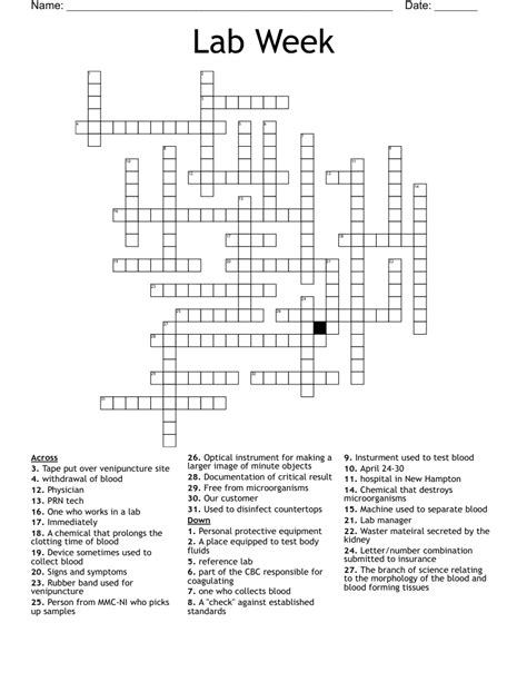 Image result for Lab Week Printable Puzzles