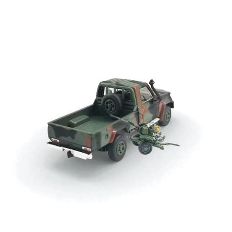 Rhino Model 1:64 Toyota LC79 Armed Pickup – Military Green Camouflage ...