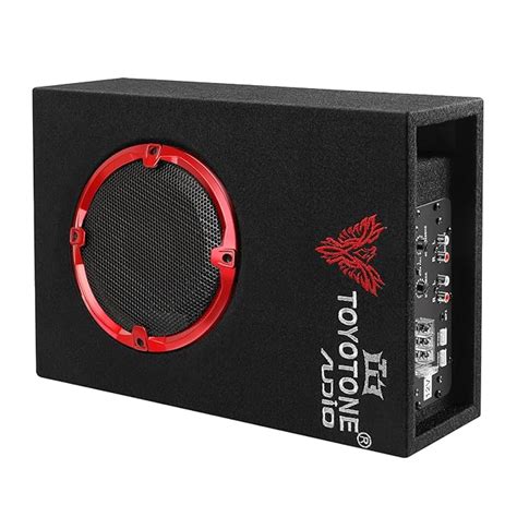 TOYOTONE 1500 Watt 8-Inch Under Seat Active Enclosure Subwoofer for ...