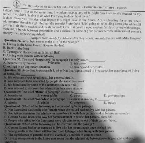 thi hay - dịa chì tin cây của hoc sinh - thi dgnl - thi dgtd - thi tn ...