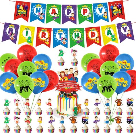 Buy 44 Pcs The Wiggles Theme Birthday Party Decorations,Party Supply ...