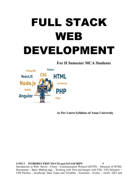 FULL Stack WEB Development BOOK - FULL STACK WEB DEVELOPMENT For II ...
