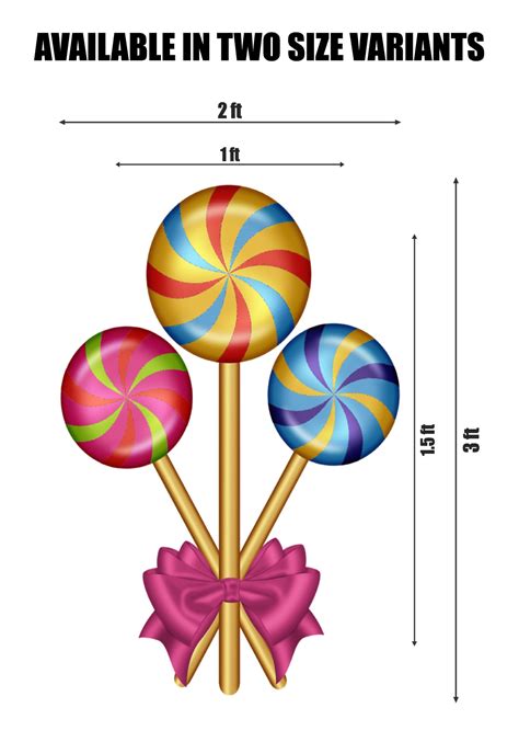 Candy Lolipop Trio Theme Cutout | Party Supplies India Online