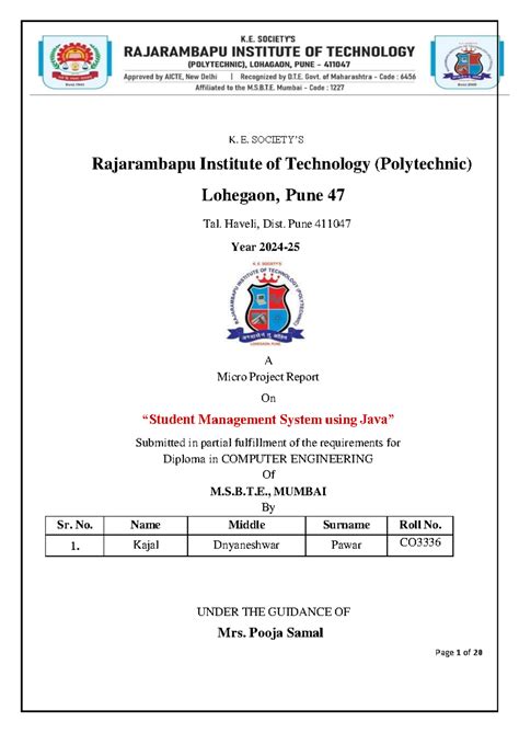 Ajp microproject final - K. E. SOCIETY’S Rajarambapu Institute of ...