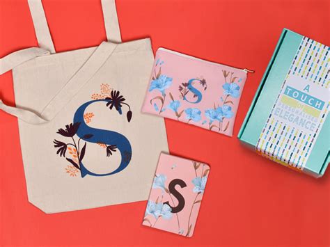 DOODLE Monogram S Diary Gift Set – B6 Soft Bound Ruled Notebook with ...