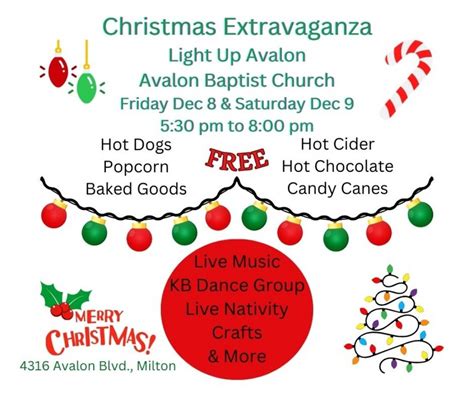 Avalon Baptist Church Christmas Extravaganza, 4316 Avalon Blvd, Milton ...