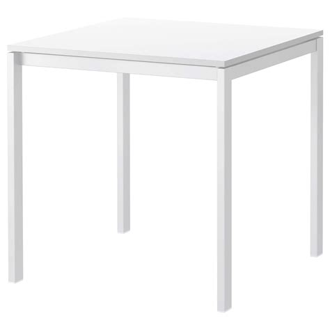 Ikea MELLTORP ABS Plastic Table, White, 75x75 cm (29 1/2x29 1/2 ...